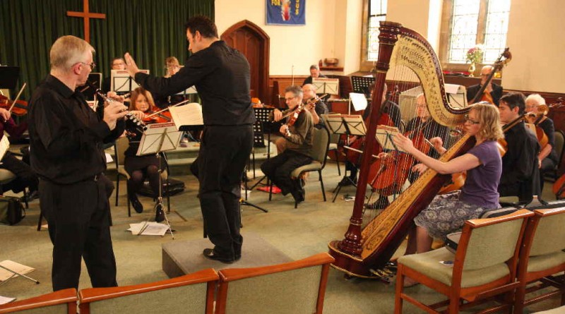Rehearsing the Mozart Flute and Harp Concerto